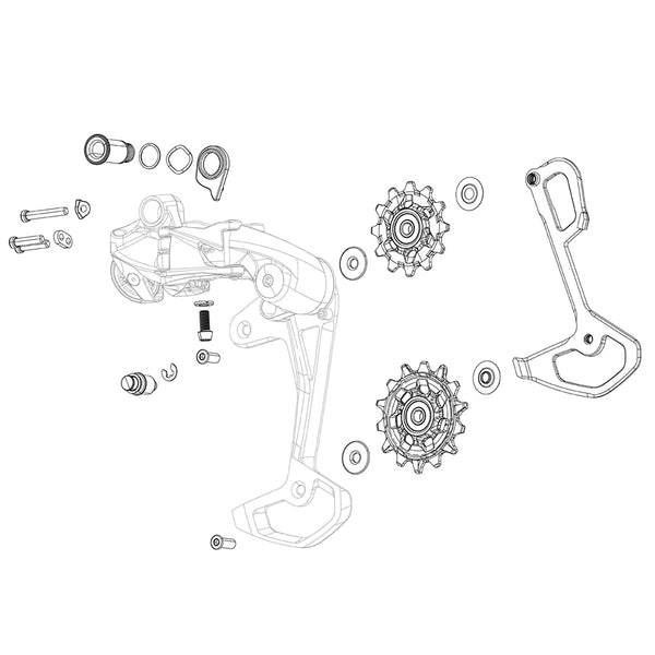 SRAM Rear Derailleur Cage Assembly Kit T-Type Eagle AXS