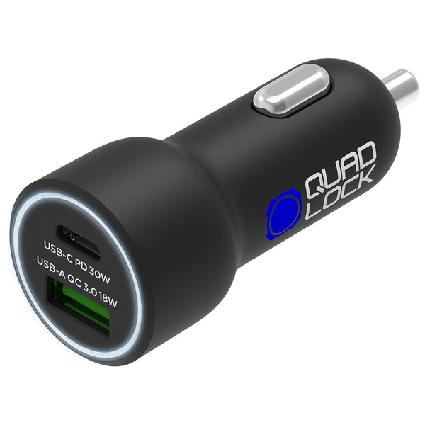 Quad Lock Dual USB 48W Car Charger